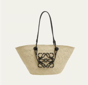 Loewe Paula's Ibiza Anagram Basket Bag in Iraca Palm with Leather Handles
