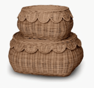 Screenshot 2026-02-06 at 10.40.42 PM Stacked brown woven decorative storage baskets for nursery