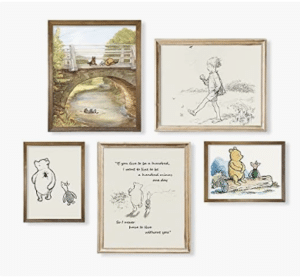 Screenshot 2026-02-06 at 10.51.27 PM Vintage Winnie The Pooh wall art for nursery and childrens room