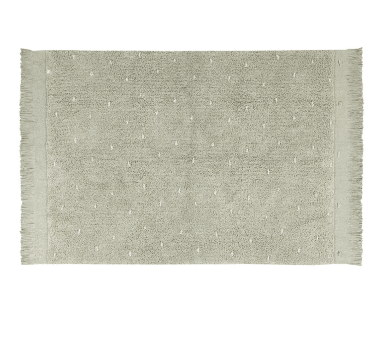 Green Washable Nursery Rug