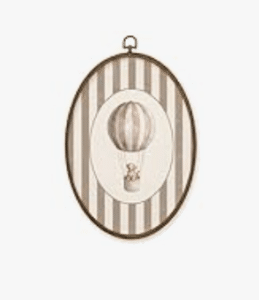 Oval Canvas Framed Nursery Wall Art