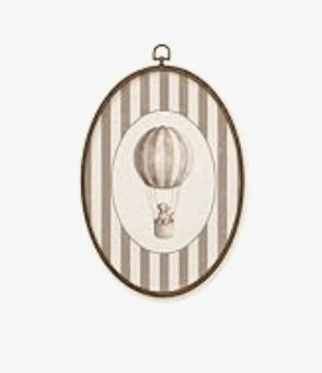 Oval Canvas Framed Nursery Wall Art