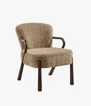 Shearling Upholstered Accent Armchair