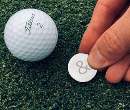 Silver Golf Ball Marker