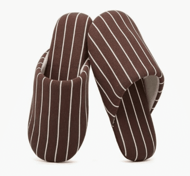 Striped Linen Slippers