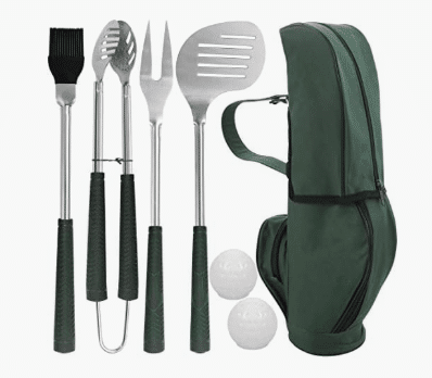 Golf Club Style BBQ Grilling Set
