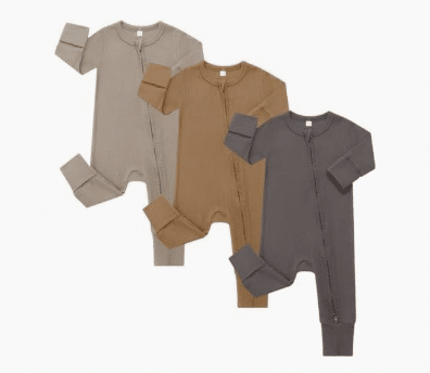 Baby Boy Girl Rompers with Mitten Cuffs