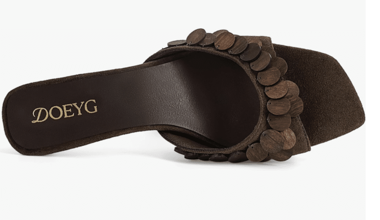 Brown Kitten Mule Heels