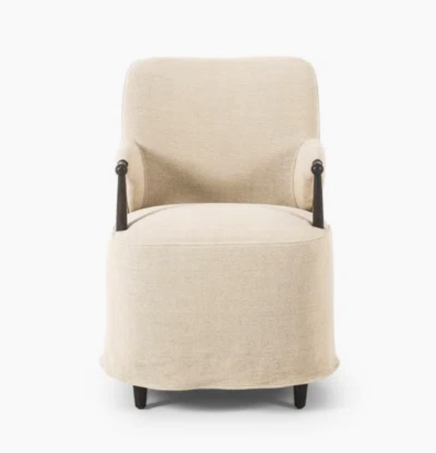 Amber Lewis Linen Slipcover Dining Chair