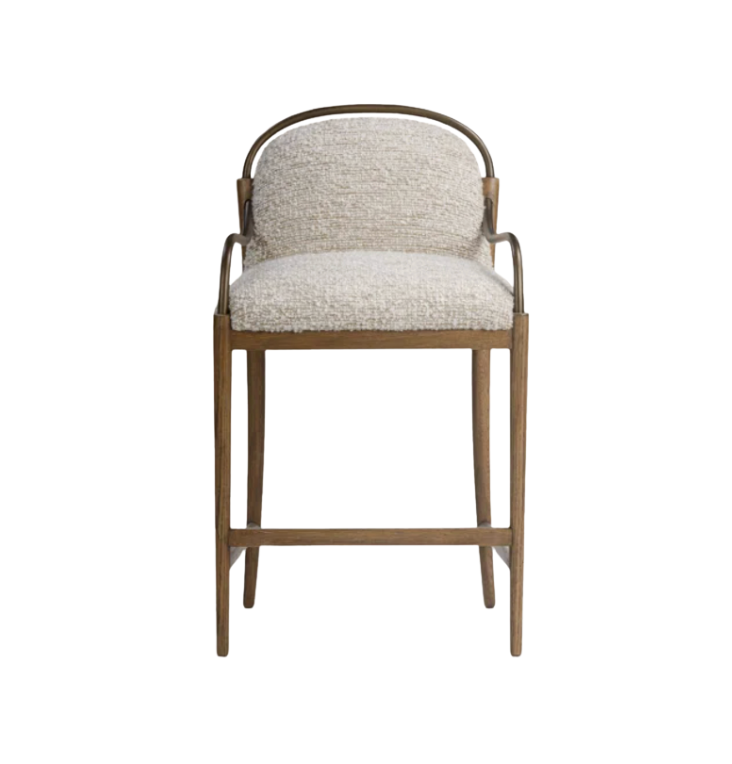 Boucle Upholstery Counter Stool