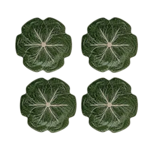 Celebrate seasonal dining with the Le Jardin Cabbage 3D Dinner Plate, an 11-inch stoneware plate sculpted to resemble vibrant cabbage leaves. The richly detailed veins and glossy glaze bring the beauty of the garden to your table, perfect for serving hearty entrées or shared dishes.