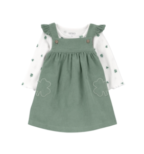 Carters St Patricks Day two piece Bodysuit and jumper dress Set