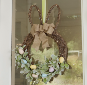 Easter Bunny Outdoor Light-Up Wreath