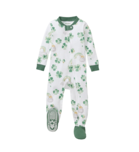 burts bee baby Happy Go Lucky Organic Cotton Sleep & Play with clover designs