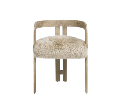 Low Back Fur Dining Chair
