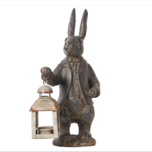 Metal Rabbit Tealight Candle Lantern Holder