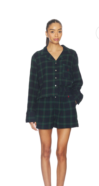 Polo Ralph Lauren Crop and Boxer Pajama Set