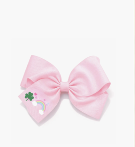 Rainbow Shamrock Hair Bow