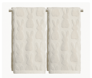 Rabbit Jacquard Easter Hand Towels
