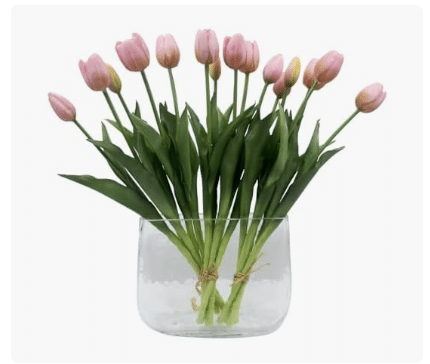 Faux Pink Tulips