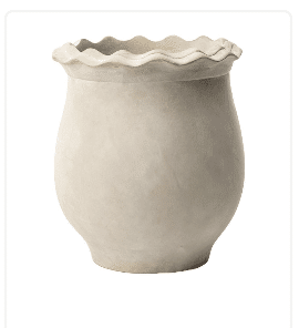 Scalloped Terracotta Clay Pot