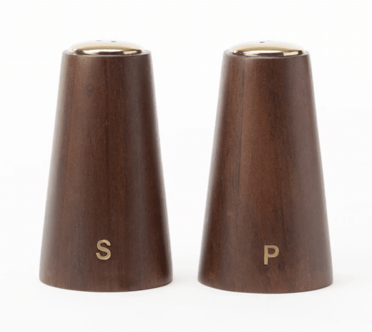 Walnut Wood Salt Pepper Shakers Set