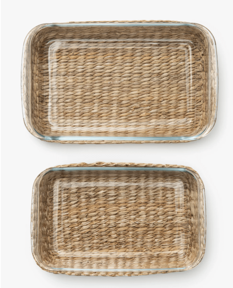 Glass Baking Dish Woven Lattice