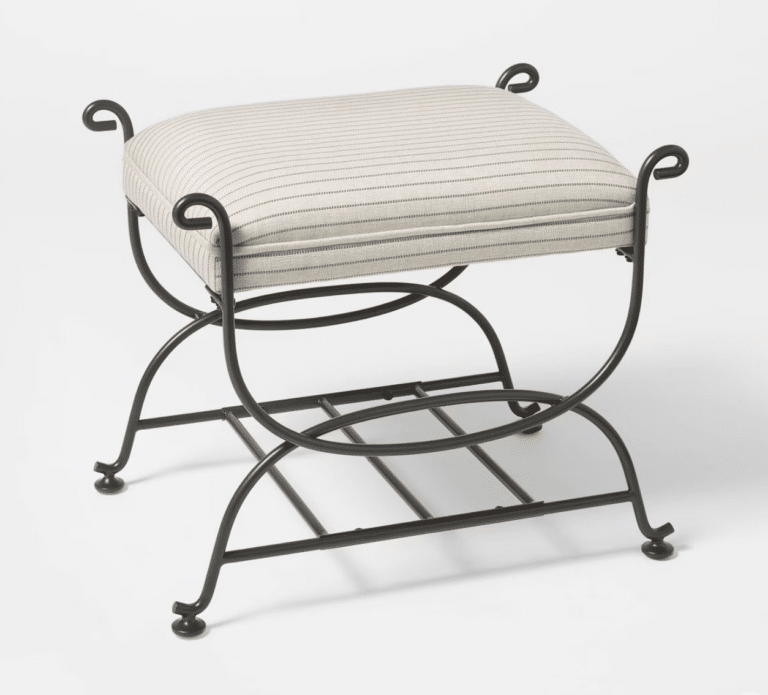 Threshold Metal Ottoman Stripe Fabric