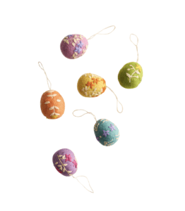 anthropology wool felt eggs are stitched decor