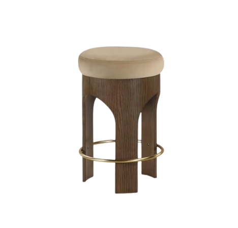 Counter Stool Velvet Walnut