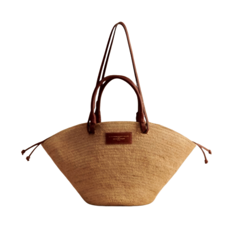 Sezane Natural Raffia Bag