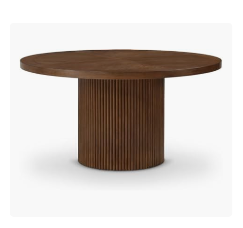 Walnut Oak Round Dining Table