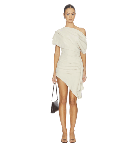 ALL THE WAYS Lottie Asymmetrical Mini Dress